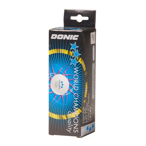 Balles Donic P40+ Ball 3*** Blanc x3 13956