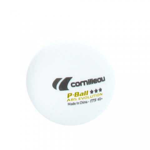 P-Ball ABS Evolution 3 blanches X3 Balles Tennis de Table Cornilleau