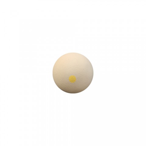 Pelote Ikus Gomme blanche point jaune 14444