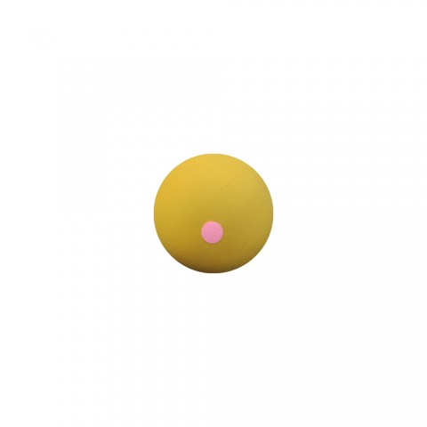 Pelote Ikus Gomme jaune point rose 14449