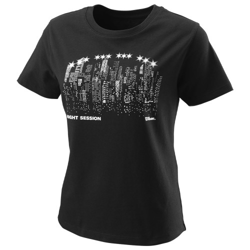 Tee-shirt Wilson Tech Night Skyline Femme Noir 17252