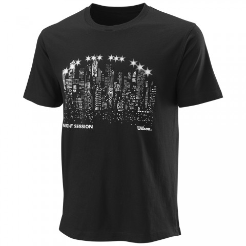 Tee-shirt Wilson Tech Night Skyline Homme Noir Tee-shirt Wilson Tech Night Skyline Homme Noir