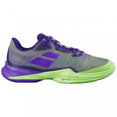 Chaussures Tennis Babolat Jet Mach 3 Terre Battue Homme Vert/Violet 18384