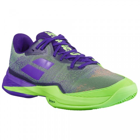 Chaussures Tennis Babolat Jet Mach 3 Terre Battue Homme Vert/Violet 18386