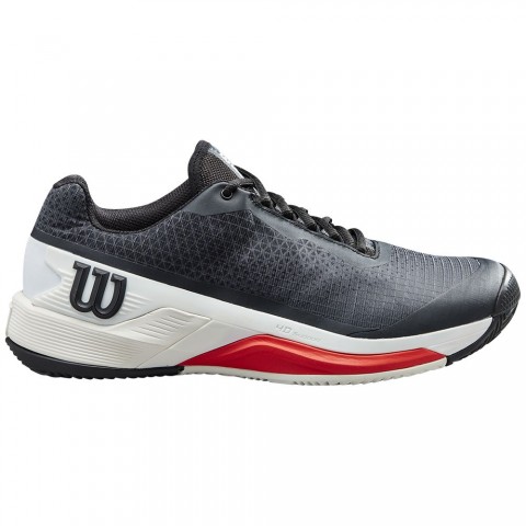 Chaussures Tennis Wilson Rush Pro 4.0 Terre Battue Homme Noir/Blanc/Rouge 18405