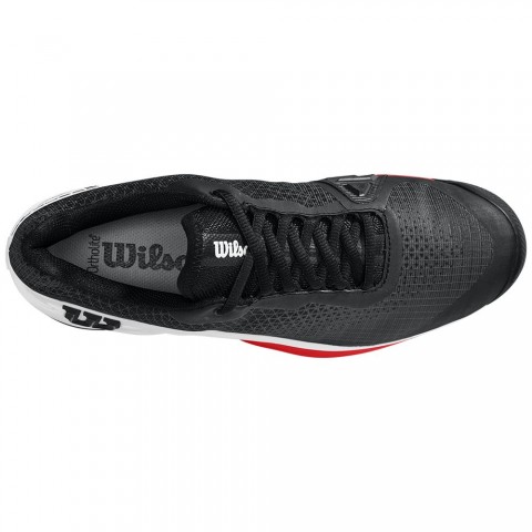 Chaussures Tennis Wilson Rush Pro 4.0 Terre Battue Homme Noir/Blanc/Rouge 18406