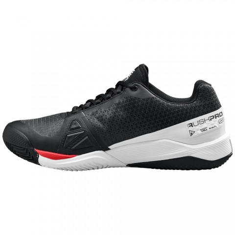 Chaussures Tennis Wilson Rush Pro 4.0 Terre Battue Homme Noir/Blanc/Rouge 18408