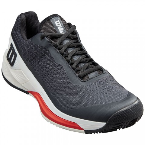 Chaussures Tennis Wilson Rush Pro 4.0 Terre Battue Homme Noir/Blanc/Rouge 18410