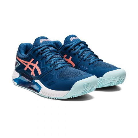 Chaussures Tennis Asics Gel Challenger 13 Terre Battue Femme Bleu 18481