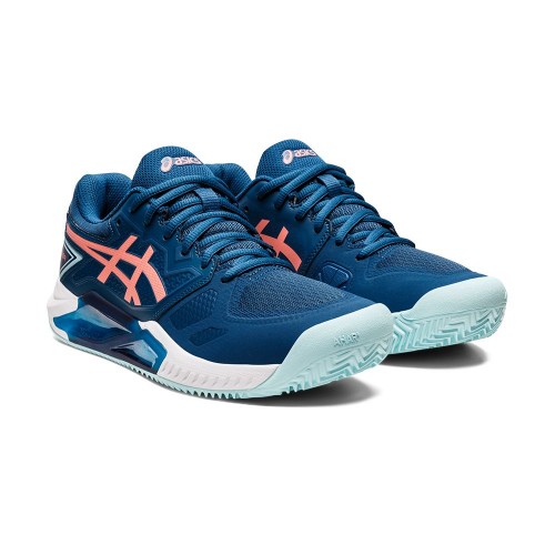 Chaussures Tennis Asics Gel Challenger 13 Terre Battue Femme Bleu 18481