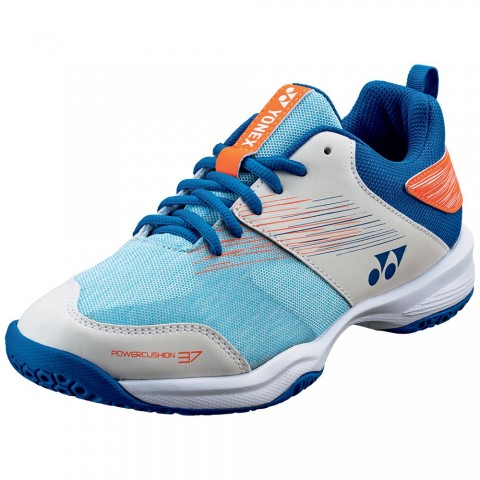 Chaussures Badminton Yonex Power Cushion 37 Junior Bleu/Blanc 18670