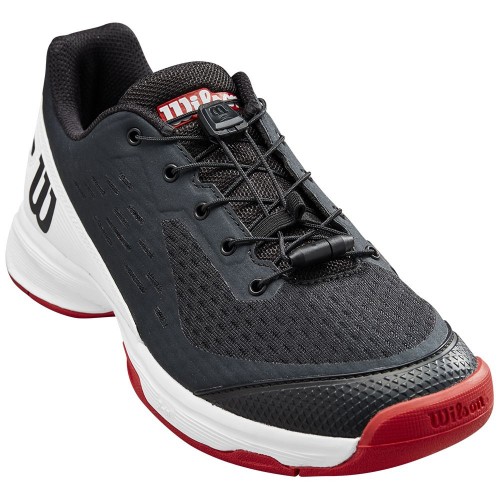 Chaussures Tennis Wilson Rush Pro 4.0 QL Toutes Surfaces Junior Noir/Blanc 18718