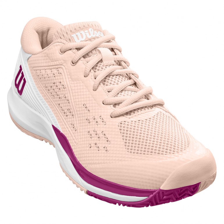 Chaussures Wilson Tennis Rush Pro Ace Femme Beige/Blanc/Violet Sports