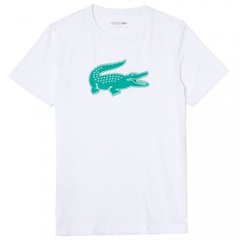 Tee-Shirt Lacoste TH2042 Crocodile Homme Blanc/Vert 18764