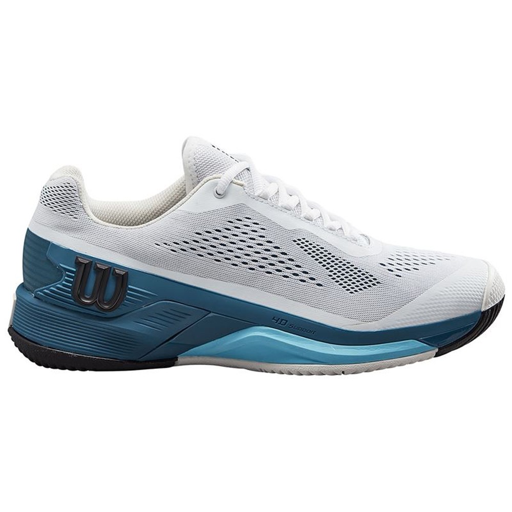 Chaussures Wilson Tennis Rush Pro 4.0 Toutes Surfaces Homme Blanc/Bleu -  Sports Raquettes