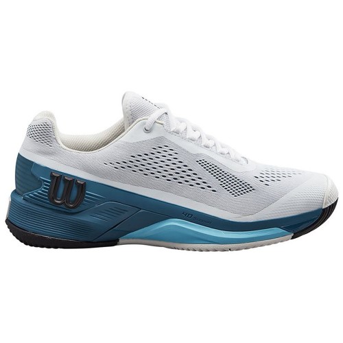 Chaussures Wilson Tennis Rush Pro 4.0 Toutes Surfaces Homme Blanc/Bleu