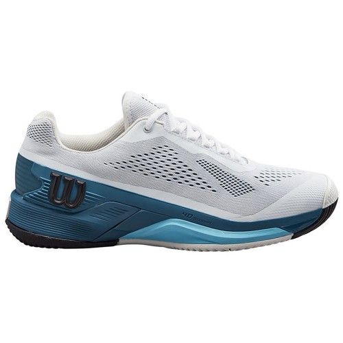 Chaussures Tennis Wilson Rush Pro 4.0 Toutes Surfaces Homme Blanc/Bleu 18784