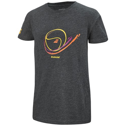 Tee-shirt Babolat Exercise Vintage Garçon Noir 18803