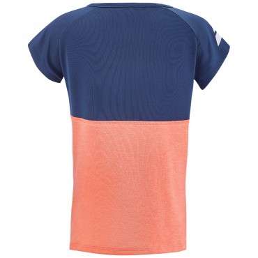 Tee Shirt Babolat Play Cap Sleeve Garçon Rose Fluo Bleu