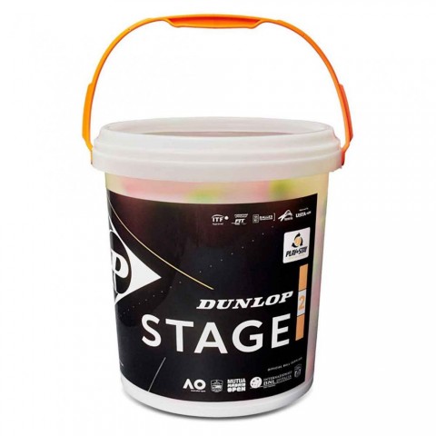 Seau Balles Dunlop Tennis Mini Stage 2 Orange 19055