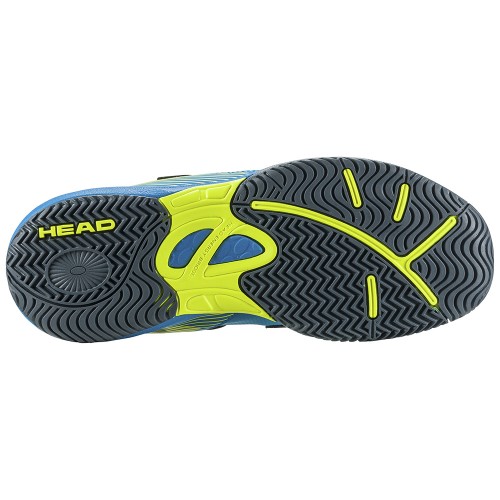 Chaussures Head Tennis Sprint Velcro 3.0 Toutes Surfaces Junior Bleu/Jaune