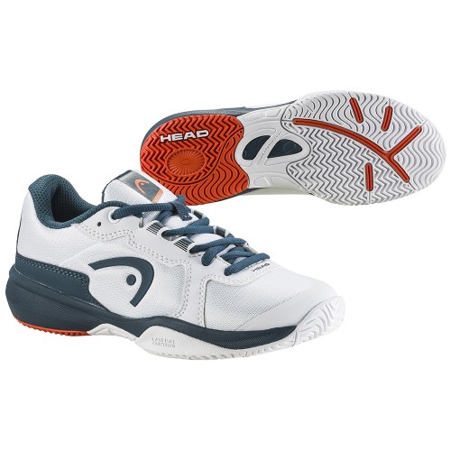 Chaussures Head Tennis Sprint 3.5 Toutes Surfaces Junior Blanc/Orange