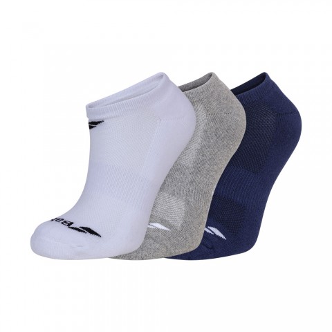 Chaussettes Babolat Invisibles Blanc/Gris/Bleu x3 19361