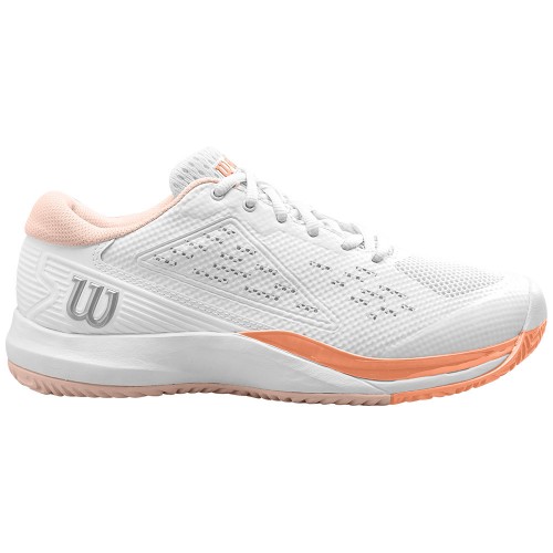 Chaussures Tennis Wilson Rush Pro Ace Toutes Surfaces Femme Blanc/Orange 19483