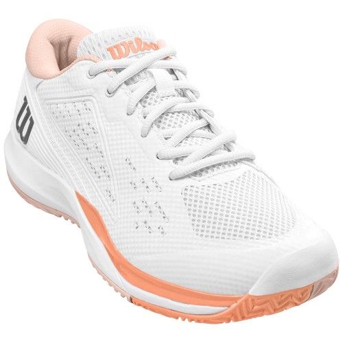 Chaussures Tennis Wilson Rush Pro Ace Toutes Surfaces Femme Blanc/Orange 19485