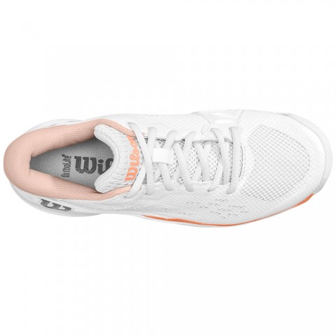 Chaussures Tennis Wilson Rush Pro Ace Toutes Surfaces Femme Blanc/Orange 19487