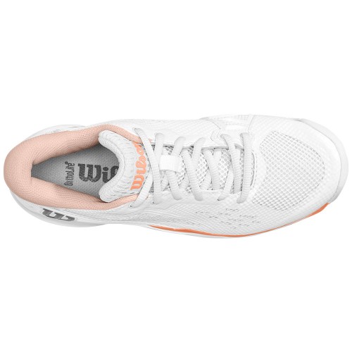 Chaussures Tennis Wilson Rush Pro Ace Toutes Surfaces Femme Blanc/Orange 19487