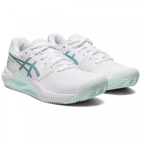 Chaussures Tennis Asics Gel Challenger 13 Terre Battue Femme Blanc/Bleu 19512