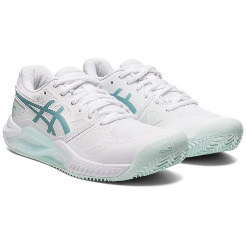 Chaussures Tennis Asics Gel Challenger 13 Terre Battue Femme Blanc/Bleu 19512