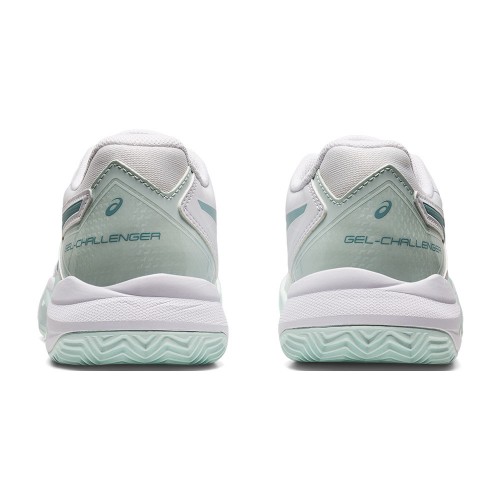 Chaussures Tennis Asics Gel Challenger 13 Terre Battue Femme Blanc/Bleu 19516