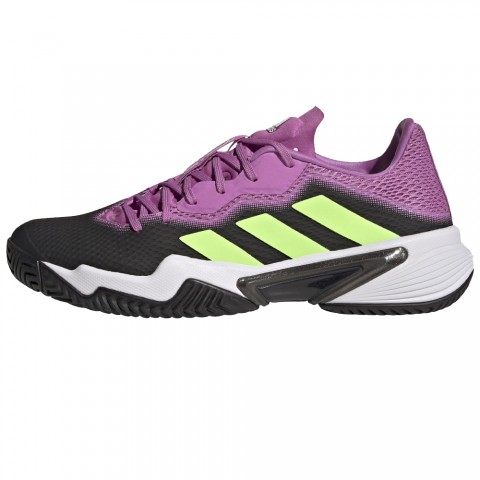 Chaussures adidas Tennis Barricade Toutes Surfaces Homme Noir/Vert/Violet Chaussures adidas Tennis Barricade Toutes Surfaces Homme Noir/Vert/Violet