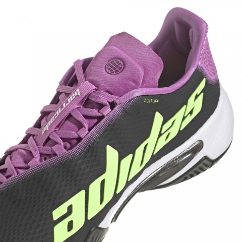 Chaussures adidas Tennis Barricade Toutes Surfaces Homme Noir/Vert/Violet Chaussures adidas Tennis Barricade Toutes Surfaces Homme Noir/Vert/Violet