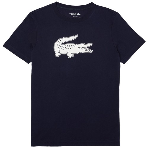 Tee-shirt Lacoste TH2042 Crocodile 3D Homme Bleu Marine/Blanc 20114