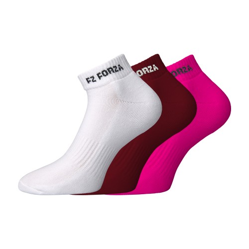 Chaussettes Forza Comfort Blanc/Rouge/Rose x3