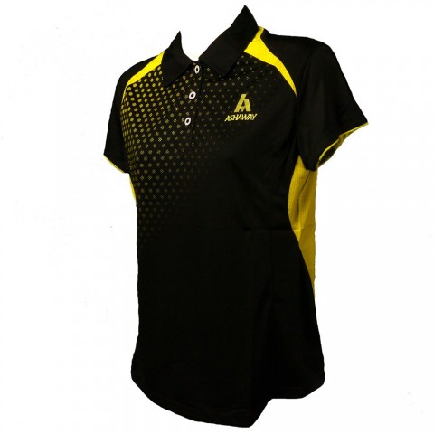 Polo Ashaway ADL 621 Femme Noir/Jaune 20453