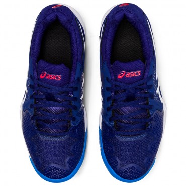 Chaussures Asics Tennis Gel Resolution 8 GS Toutes Surfaces Junior Bleu
