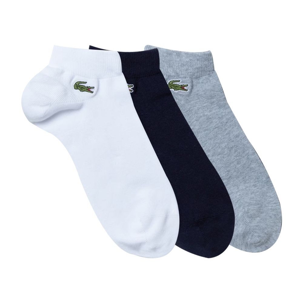 Lacoste Lot de 3 paires de chaussettes courtes Sport Blanc - Sous-vêtements  Socquettes Homme 17,95 €