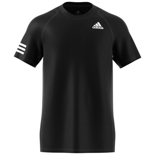 Tee-shirt adidas Club 3 Stripes Homme Noir - Sports Raquettes