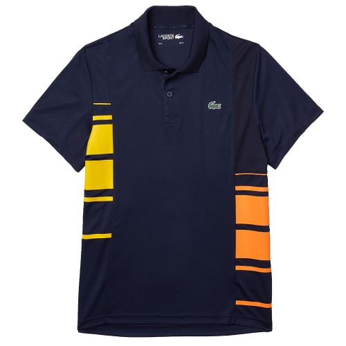 Polo Lacoste DH0866 Homme Bleu/Jaune/Orange 20974