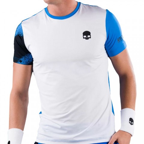 Tee-shirt Hydrogen Bicolor Spray T00508 Homme Blanc/Bleu 21049