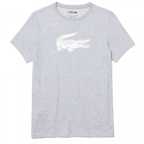 Tee-shirt Lacoste TH2042 Crocodile 3D Homme Gris 21088