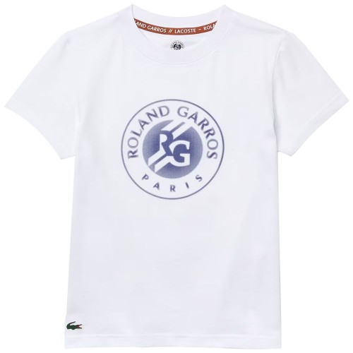 Tee-shirt Lacoste TJ2092 Junior Blanc/Bleu Marine