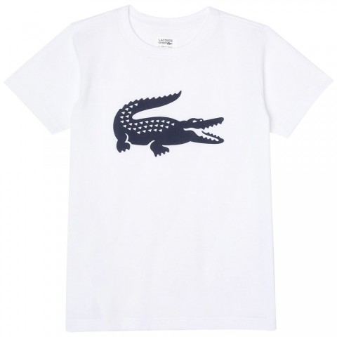Tee-shirt Lacoste TJ2910 Junior Blanc/Bleu Marine Tee-shirt Lacoste TJ2910 Junior Blanc/Bleu Marine