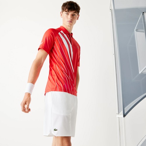 Short Lacoste GH4001 Djokovic Homme Blanc/Rouge 21099