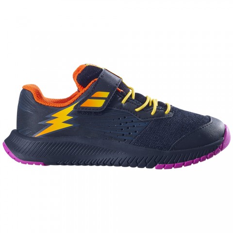 Chaussures Tennis Babolat Pulsion Velcro Toutes Surfaces Junior Noir/Violet 21254