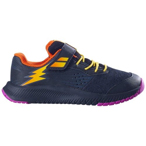 Chaussures Tennis Babolat Pulsion Velcro Toutes Surfaces Junior Noir/Violet 21254